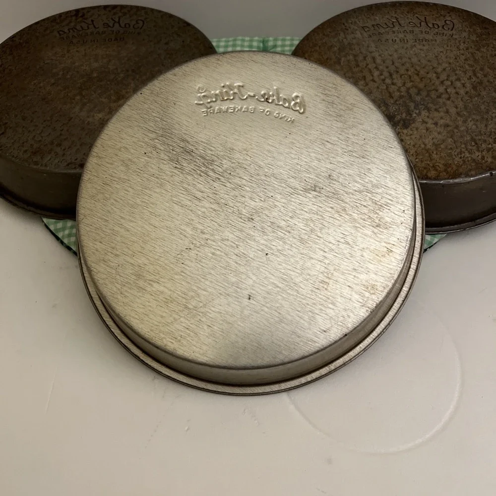 Set of 3 Bake King King of Bakeware 8.5 Inch Round Cake Pans USA‎ Vintage